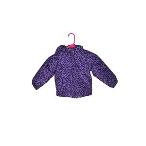 The Children's Place Purple Leopard 3T Coat Jacket With Good